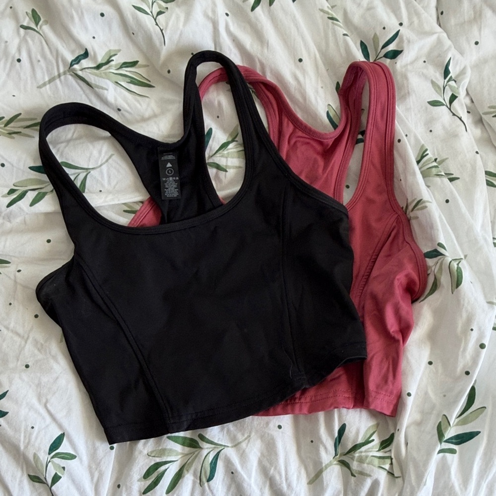 Stylish Black and Pink Sports Bras